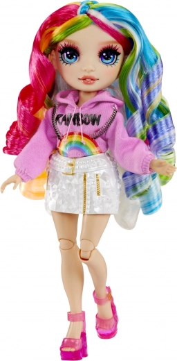 Muñeca con estilo y cabello arcoíris