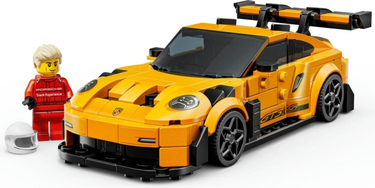 Minifigura de piloto lista para la carrera