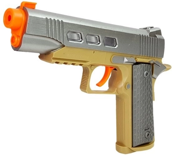 Pistola pequeña con sonido realista de disparo y recarga