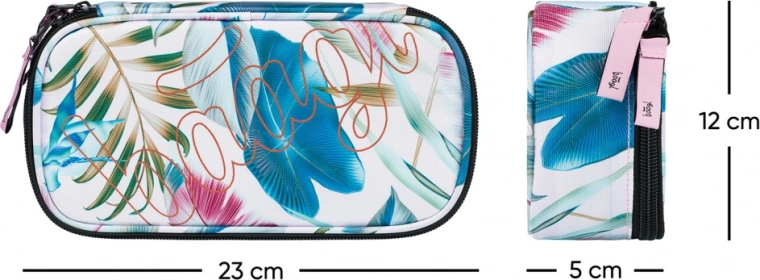 Estilo con hojas tropicales