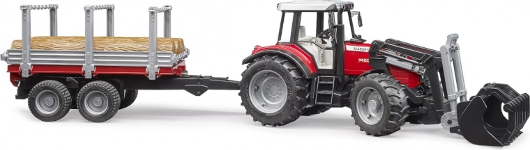 Remolque para madera con volquete y laterales abatibles