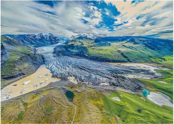 Imponente motivo de un glaciar islandés