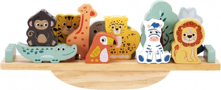 Adorables animales del safari en colores vivos