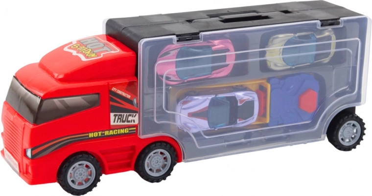 Garaje móvil con remolque transparente