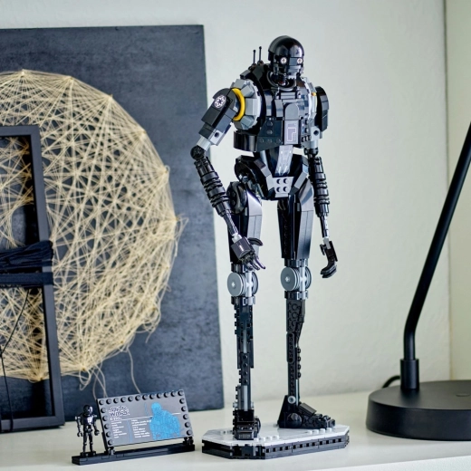 Minifigura y placa informativa
