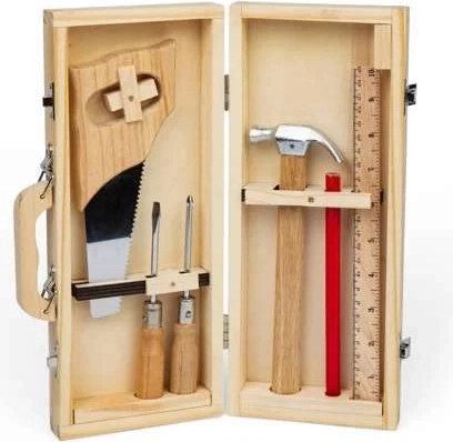 Maletín compacto de madera con organizador