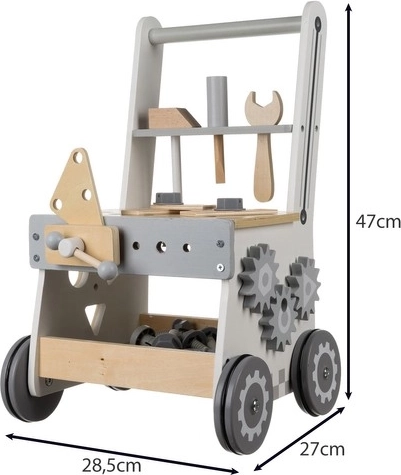 Juego multifuncional 3 en 1: taller, andador y almacenamiento