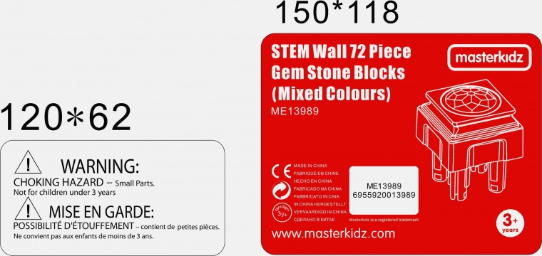 72 bloques brillantes en 6 colores