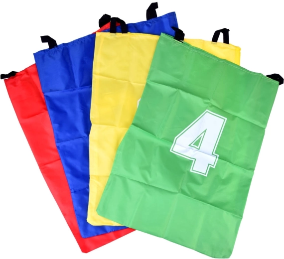 Sacos de colores para saltar con asas para un inicio seguro