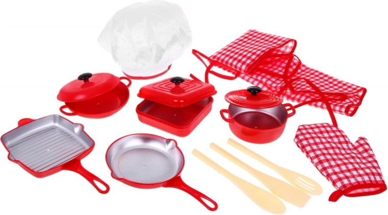 Ollas y sartenes de metal para un juego realista