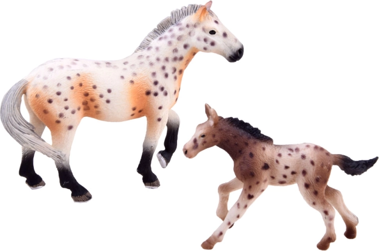 Figuras realistas de yegua y potro