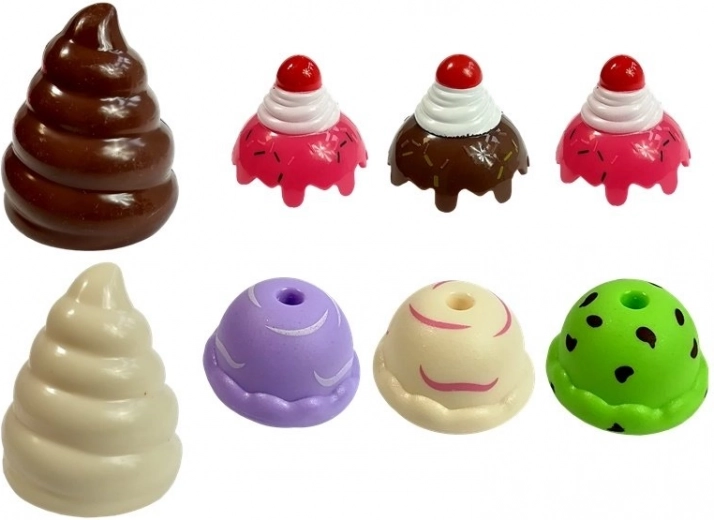 Juguetes de helado multicolores