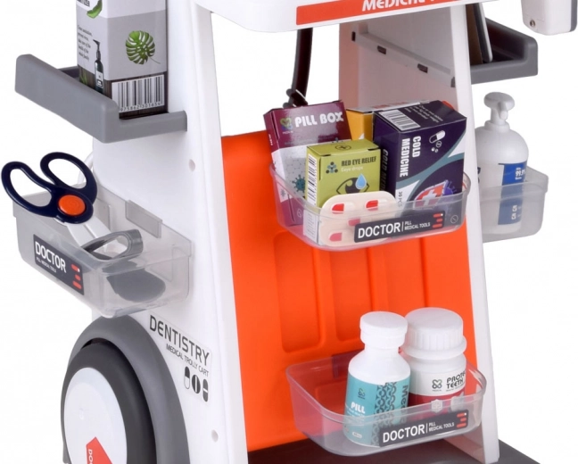 Carrito móvil con compartimentos de almacenamiento