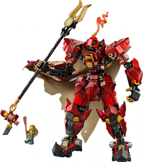Impresionante mecha con capa y lanza