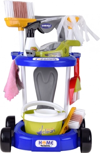 Carrito organizado con soportes