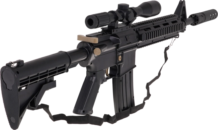 Óptica con aumento para apuntar con precisión