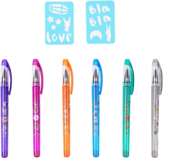 Seis rotuladores perfumados de colores