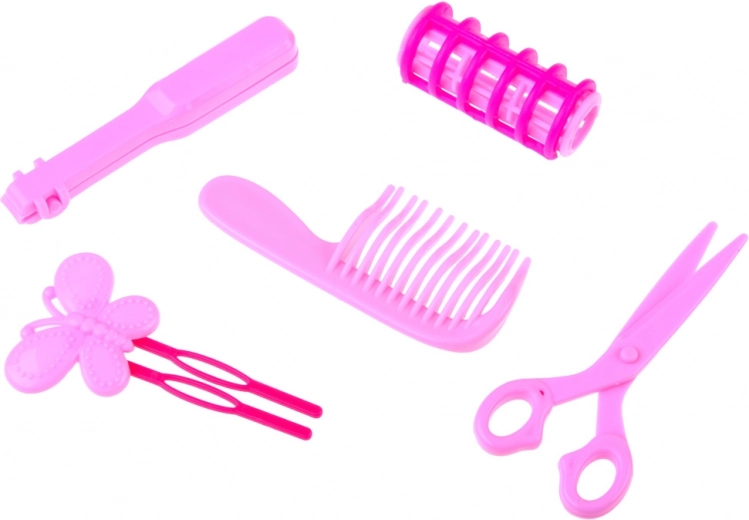 Completo set de accesorios de peluquería