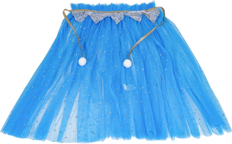 Ligera falda/capa de tul azul