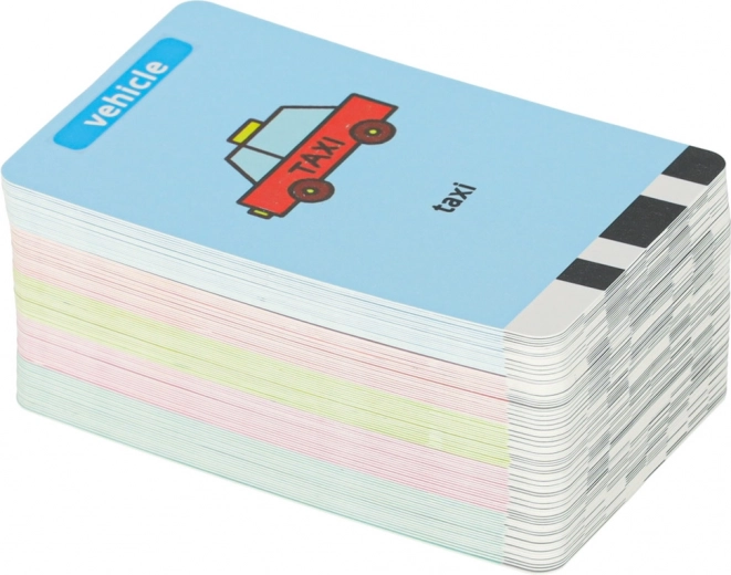 Aprendizaje de palabras en inglés con tarjetas