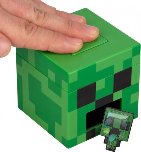 Cubo Creeper con botón y salida