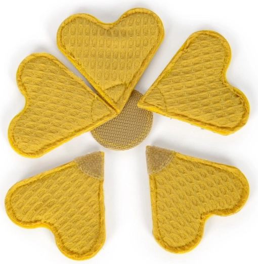 Gofres en forma de corazón de agradable tela