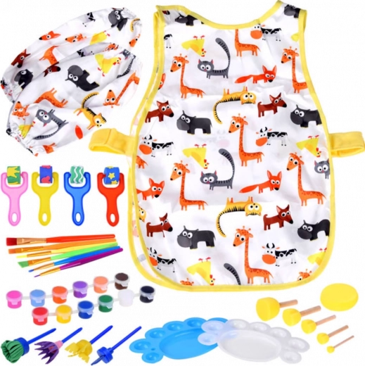 Delantal colorido con estampado de animales
