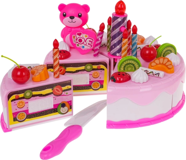 Pastel para cortar con decoración