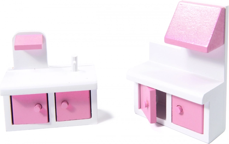 Muebles de madera con puertas abatibles