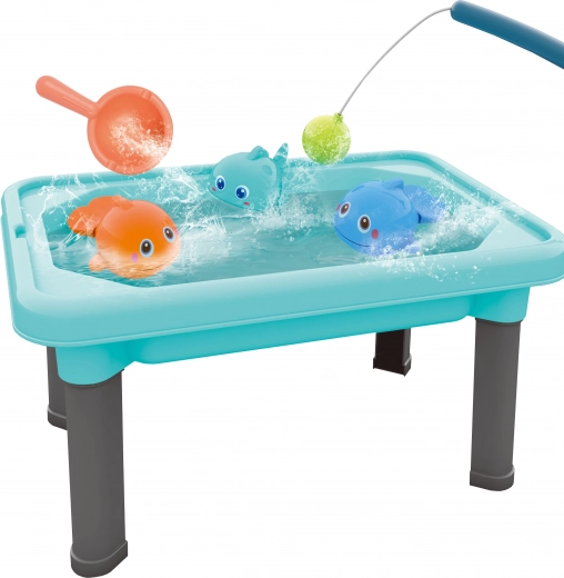 Juego interactivo de agua y pesca