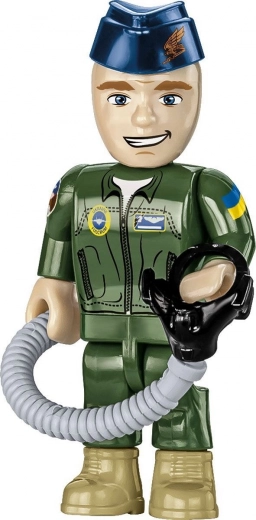 Figura de piloto ucraniano con accesorios