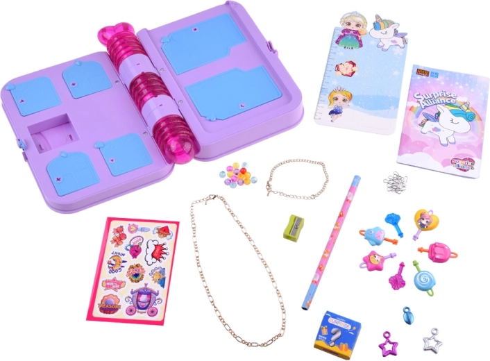 Set creativo con pegatinas y joyería