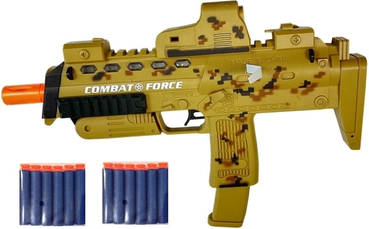 Pistola de acción MP7 de dardos de espuma