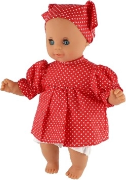 Vestido de lunares y pañuelo en conjunto