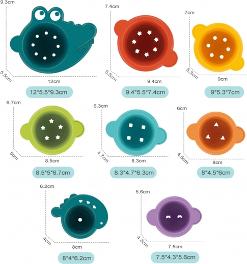 Aprendizaje de formas y colores durante el baño
