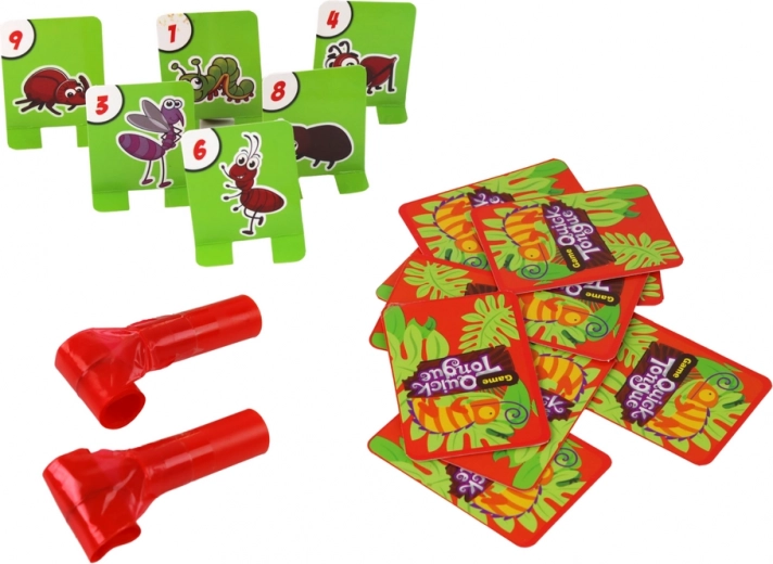 Cartas de colores con insectos y números