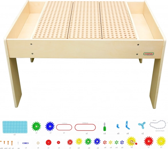 Set completo de engranajes y herramientas para el aprendizaje STEM