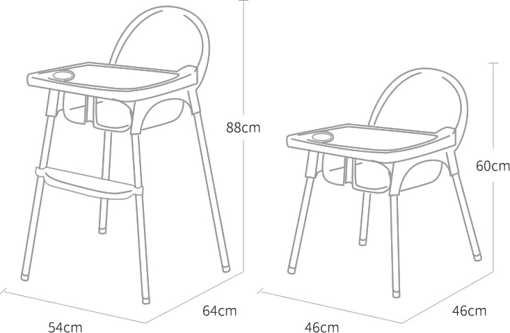 Altura ajustable para comer con comodidad