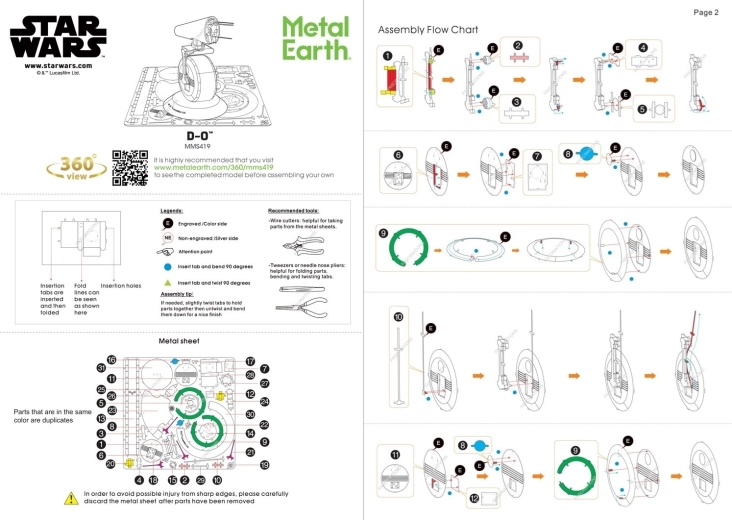 Montaje sin pegamento con instrucciones claras