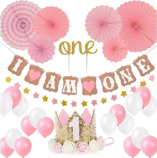 Celebra con globos rosas