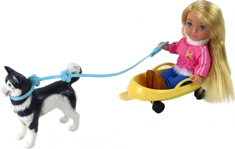Husky y trineo para expediciones invernales