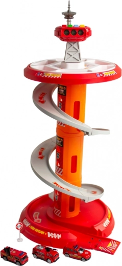 Pista en espiral multinivel para descensos rápidos