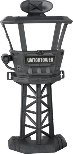 Torre de control y figura de soldado con accesorios