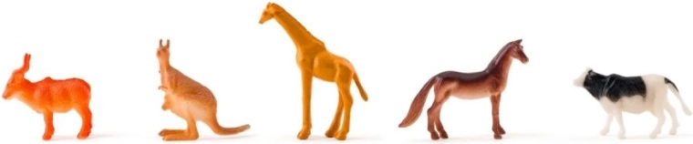 Colección variada de figuras de animales