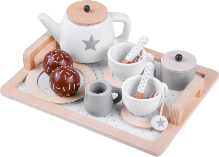 Servicio de té completo en una elegante bandeja