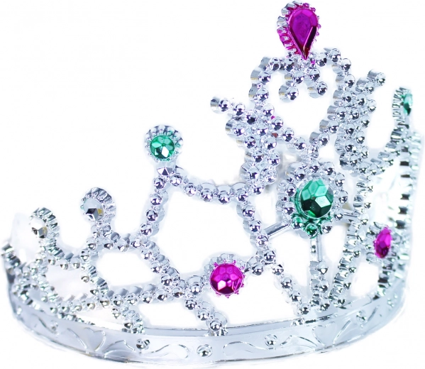 Tiara plateada para un brillo sutil