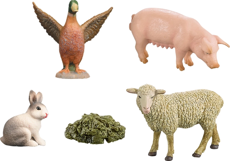 Animales realistas de goma dura
