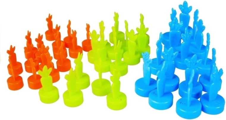 Conjunto multicolor de componentes de juego