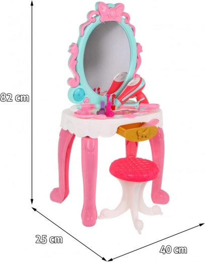 Rincón de belleza completo con taburete