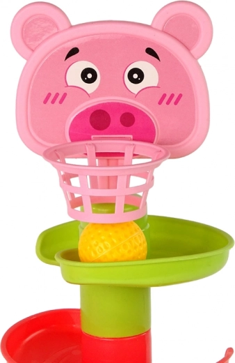 Canasta con cerdito para una mejor coordinación
